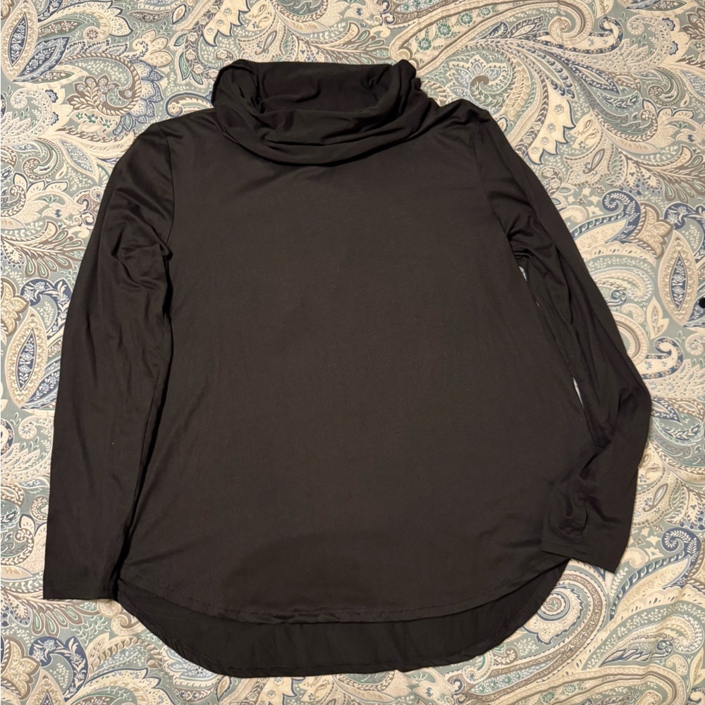 Grace & Lace Black Cowl Neck Top